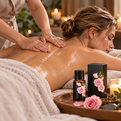 🌹 Beauty Essential | Rose Massage Body Oil Therapy | Luxury Spa Relaxation Care